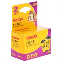 Pack de 2 Uds. KODAK GOLD PELÍCULA GB 200 135 mm 24 exposiciones. Carretes.  6033963