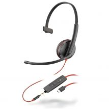 Auriculares Gaming Poly Blackwire C3215 USB-C de Alta Calidad de Sonido