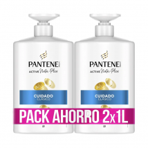 Pack 2x1000ml Pantene Champú Repara y Protege – Nutrición Pro-V con Antioxidantes, Ideal para Pelo Seco y Dañado, Sin Aceites Minerales ni Colorantes