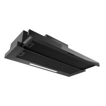 Maan telescopic hood corona bis 60 black, a kitchen extractor with high suction, CE certified, and adjustable angle for easy installation.