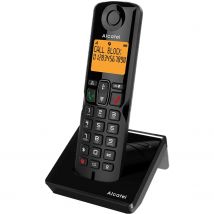 Teléfono Alcatel S280 EWE Negro - Identificación de Llamada, Control de Volumen, Agenda de Contactos