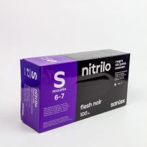 Guantes de Nitrilo Santex Flash Noir negro sin polvo talla S calidad superior (4.5 gr)