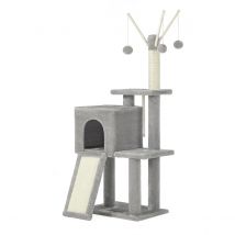 FEANDREA Albero per gatti, Torre da gioco, Gattino, Grigio chiaro/Grigio antracite