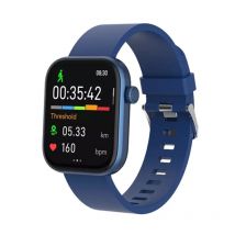 Denver SWC-185 Smartwatch 1.85" AMOLED Bluetooth, IP67 Water Resistant, Blue - Features Heart Rate, Blood Pressure, and Oxygen Monitor, with Over 100 Sports Modes and Voice Call Function.