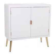 WANDERLUST DECO Recibidor de madera blanco 80x36,5x81,5h cm de estilo Romántico