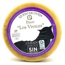 Queso Sin Lactosa Curado de Oveja "Pago Los Vivales": 1/4 Queso de 850gr Aprox de Placer Culinario para Amantes del Queso en una Experiencia Gastronómica Excepcional.