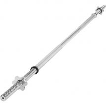 ALLINLIFE Barra de Pesas 180 cm/220cm Cromo con Cierre de Resorte 25 mm /28mm diámetro, Opción: desmontar o no.capacidad-100 kg