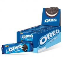 Galletas Oreo Original rellenas de crema sabor vainilla, caja de 20 unidades de 66 g, ideales para desayunos, meriendas y postres, certificadas CE, aptas para dietas orgánicas