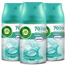 Air Wick Ambientador Freshmatic - Set Lote 3 Recambios, Ambientador para Casa, Diferentes Aromas, Neutraliza Malos Olores, Flor Frescor, Flores Blancas, Lirio de Luna, Nenuco, Oasis Turquesa, Delicias