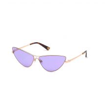 WEB- Gafas de sol para mujer WE0269-forma de gato, color dorado, lentes color lila