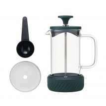 La Cafetière Zero - Cafetera verde para 3 tazas, prensa francesa sin ensuciar, resistente al calor, con mango de vidrio y base de silicona extraíble, fácil de limpiar, idea de regalo para los