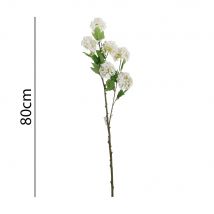 Poenia Arte Floral – Vara de Bola de Nieve Artificial 80 cm REF 631423 | Flor Decorativa Realista para Jarrones Altos, Centros de Mesa, Arreglos Florales, Decoración de Primavera, Bodas y Espacios de