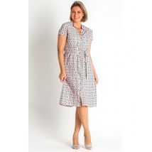 368050L  VESTIDO CUELLO MAO ESTAMPADO PES.RECICLADO