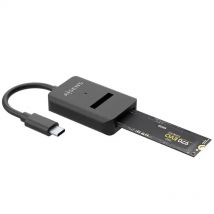AISENS USB-C Dock M.2 (NGFF) ASUC-M2D011-BK SATA/NVMe A USB3.1 Gen2, Negra