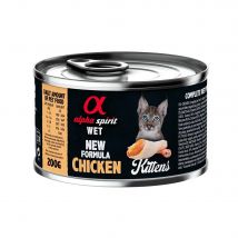 Alpha Spirit Alimento húmedo para gato, sin cereales lata 6x200gr