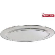 Privilege Fuente Oval 40cm Acero Inoxidable Lightprivile QT - Bandejas para Servir