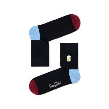 Happy Socks Calcetines Estampados Embroidery Beer Half Crew Talla 36-40 - Suave Tejido - Look Mejorado - Alta Calidad