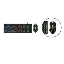 IPSDI Combo Zinc Pack de Teclado Gaming USB y Ratón Multicolor Retroiluminación RGB