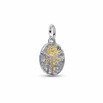 Charm Pandora Talismán Rosa y Abeja Plata y Metal Dorado 764087C00