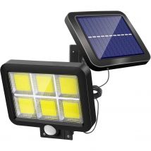 Luz Solar Exterior con Sensor de Movimiento 120 LED COB Impermeable  IP65 Lámpara Solares con 5M de