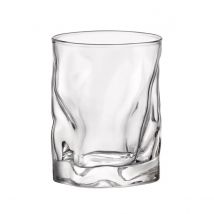 Bormioli Rocco Sorgente Vaso Bajo Vidrio 42CL Transparente Con Relieve Fabricado en Italia