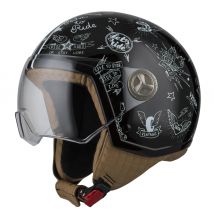 Casco de Moto Minijet Zeta 2 NZI - Clásico Moderno, Confortable y Ligero
