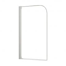 Mampara de Bañera Abatible,Vidrio Templado 4mm,Gris Mate,Altura 140cm