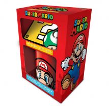 PYRAMID Taza Combo Regalo Mario Con Posa Vasos Y Llavero - Producto Oficial Licenciado