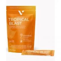 TROPICAL BLAST VALENTUS BEBIDA SABOR PIÑA CON VITAMINAS,PAQUETE DE 7 MONODOSIS