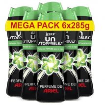 PACK de 6 - Lenor Unstoppables Perlas Lavadora Perfumadas,93- 127 Lavados 270 g, Suavizante Para Ropa con Fragancia Ariel