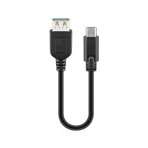 Cable USB-C Goobay 3.1 C-A 3.0 M/H 0,2M - Velocidad de Transferencia de Datos de 5 Gbps