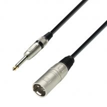 Cable XLR Macho A JACK 6,3 Mono 3m de Adam Hall - Alta Calidad y Sonido Claro