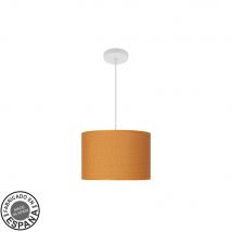 Fabrilamp - Colgante Moda 1xe27 Blanco/naranja Regx30x30 Cm
