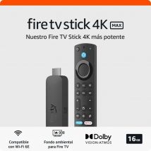 Amazon Fire TV Stick HD, 4K PLUS y 4K MAX – Streaming en Full HD y Ultra HD con Dolby Vision, HDR10+, Dolby Atmos, Wi-Fi 6, Control por Voz Alexa y Mando Incluido