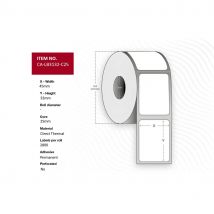 Capture CA-LB3132-C25 label printer, 45 x 32mm self-adhesive labels with 25mm core, ideal for warehouse labeling and thermal printing, backed by a 3-year warranty.