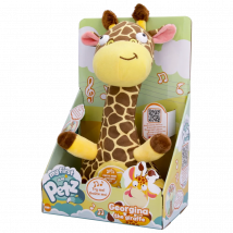 MY FIRST CLUB PETZ Georgina La Jirafa, Peluche Divertido y Suave que Canta, Baila y Responde a Sonidos, Juguete Regalo para Niños y Niñas +2 Años