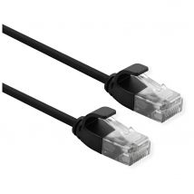ROLINE UTP DataCenter Cable Cat.6A, 0.3m - High-quality black ethernet cable with CE certificate for reliable data transmission. Perfect for network setups, ensuring efficient connectivity and