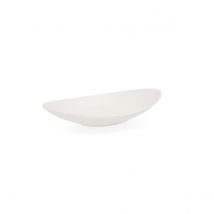 Quid Plato Oval Melamina 18x10,5x3cm Blanco Mate Extra Fuerte y Ligero