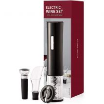 Sacacorchos Eléctrico Kit 3 en 1  Abridor de Vino Descorchador de Botellas Electrico con Cortapapeles/Vertedor de Vino / Tapón de Vino, el Regalo para Los Amantes del Vino
