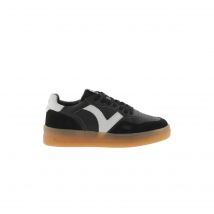 Zapatillas Victoria Seul Efecto Piel Negro