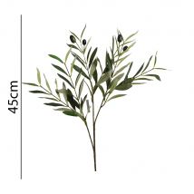 Poenia Arte Floral – Pack de 5 Ramas de Olivo Artificial 45 cm REF 631441 | Ramas Decorativas Realistas con Hojas y Aceitunas para Arreglos Florales, Jarrones, Centros de Mesa y Decoración de Interior