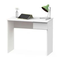 Miroytengo Escritorio con Cajón Turín Color Blanco Mate 90x75x50 cm