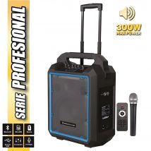 Altavoz Autoamplificado Coolsound Pro 300 Bluetooth 300W con Micrófono Inalámbrico y Batería Recargable