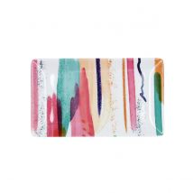 QUID ACUARELA Bandeja Rectangular Melamina 25X15X2CM Rosa Brillo Brillo excepcional Extra fuerte