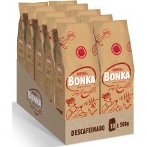 Café Descafeinado Bonka en Grano Bolsa 5Kg (10 x 500g)