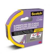 Rollo de cinta adhesiva para enmascarar pintor superficies delicadas 24mm x 41m scotch 7100324370