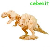 Cebekit Robot T-Rex de Madera para Montar con Sensor de Sonido