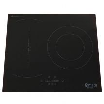 Placa de Inducción AMSTA AMTI631F 1 zona flexible 3 fuegos 60 cm 7400w Negra