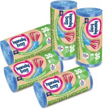 Handy Bag Bolsas de Basura Resistente Antigoteo, 100% Reciclado, Autocierre, 30L, 75 Bolsas, 5