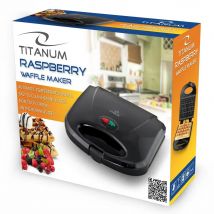 Esperanza TKT003 Rasberry-Máquina para gofres (750 W, Metal), Color Negro Titanum PC